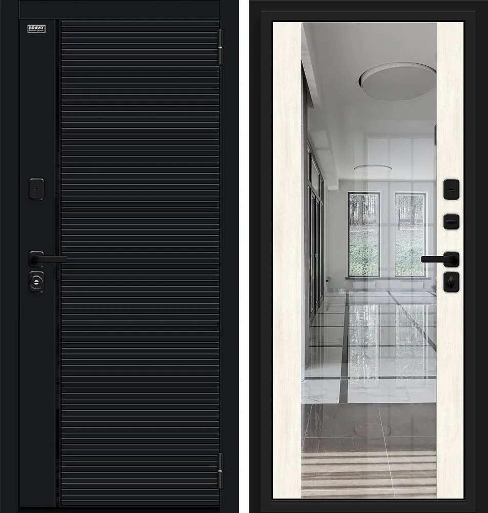 Дверь Лайнер-3 Total Black/Nordic Oak BR4776