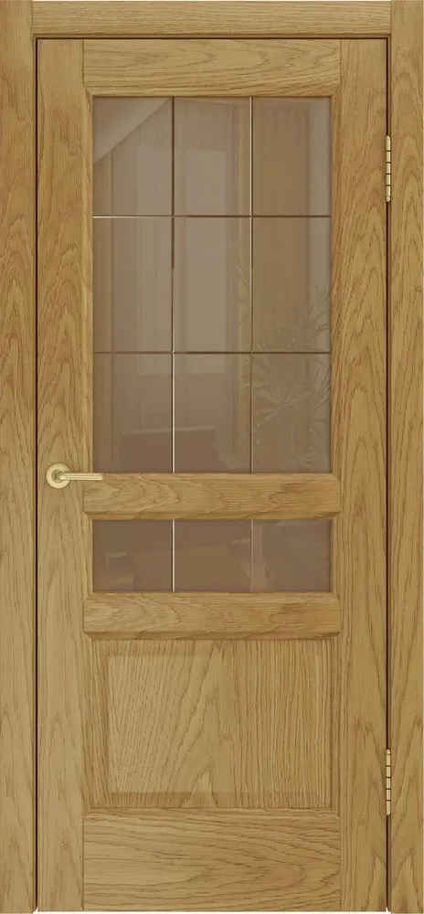 Фото Межкомнатная дверь Атлантис-2 (дуб натуральный, стекло)
