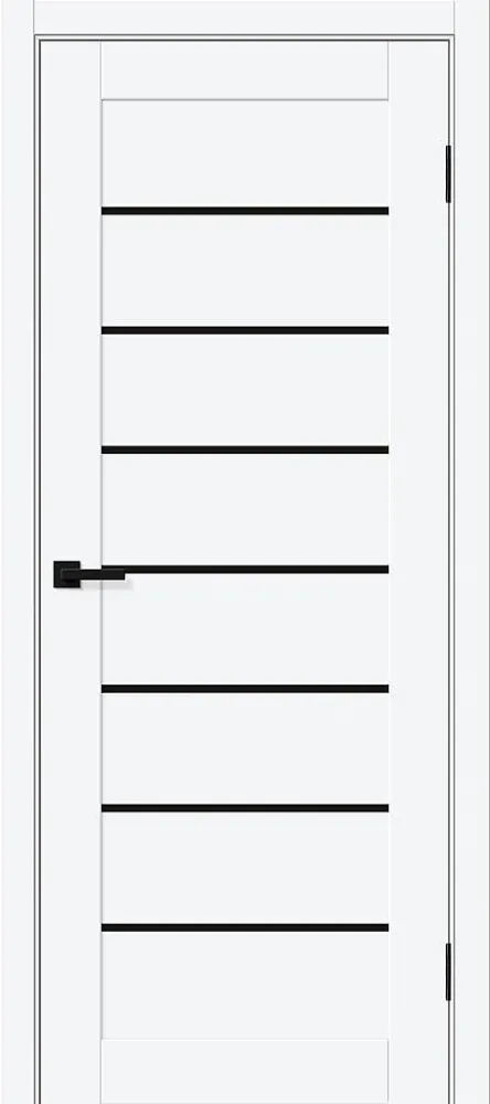 Фото Межкомнатная дверь Браво-22 Black Shine White Silk BR5502