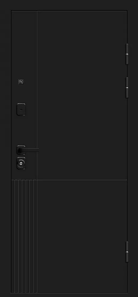 Дверь Optim Z-2 Нео Зеркало Муар черный/Белый BR6180